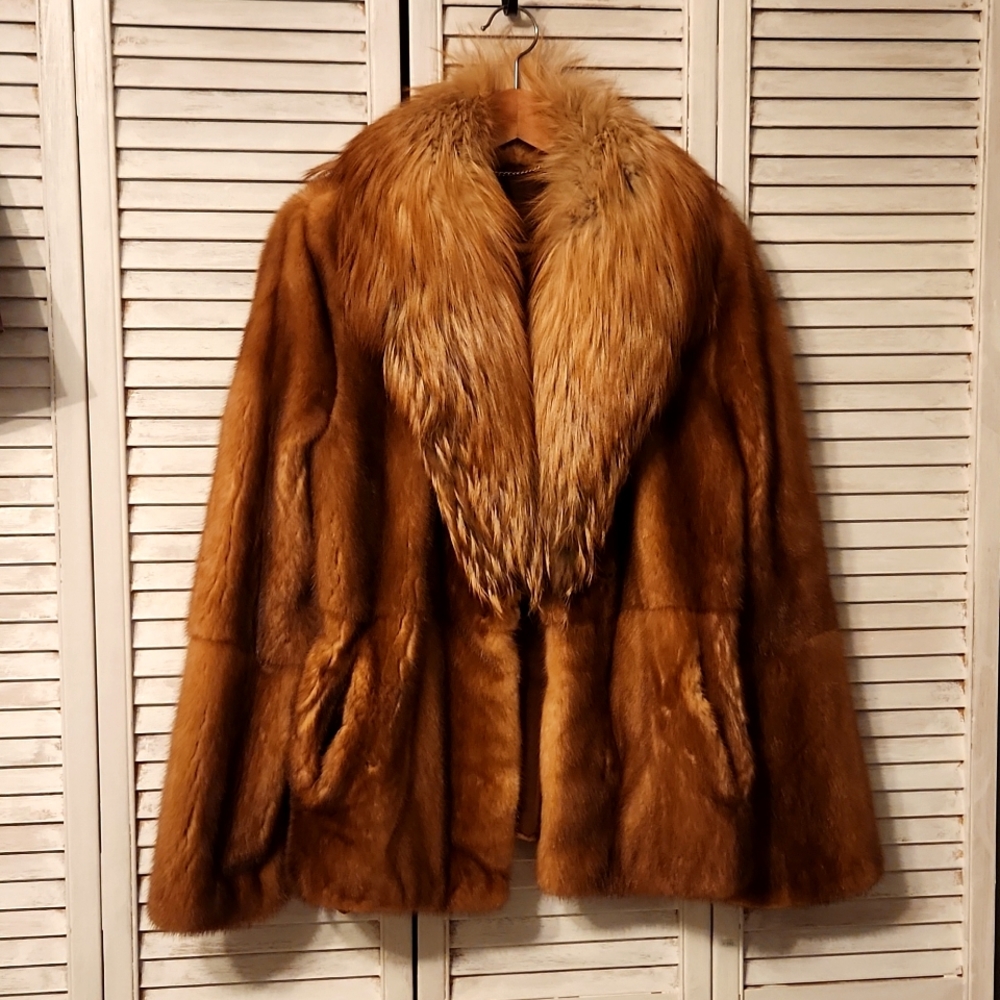 Fox and Mink Fur Coat
